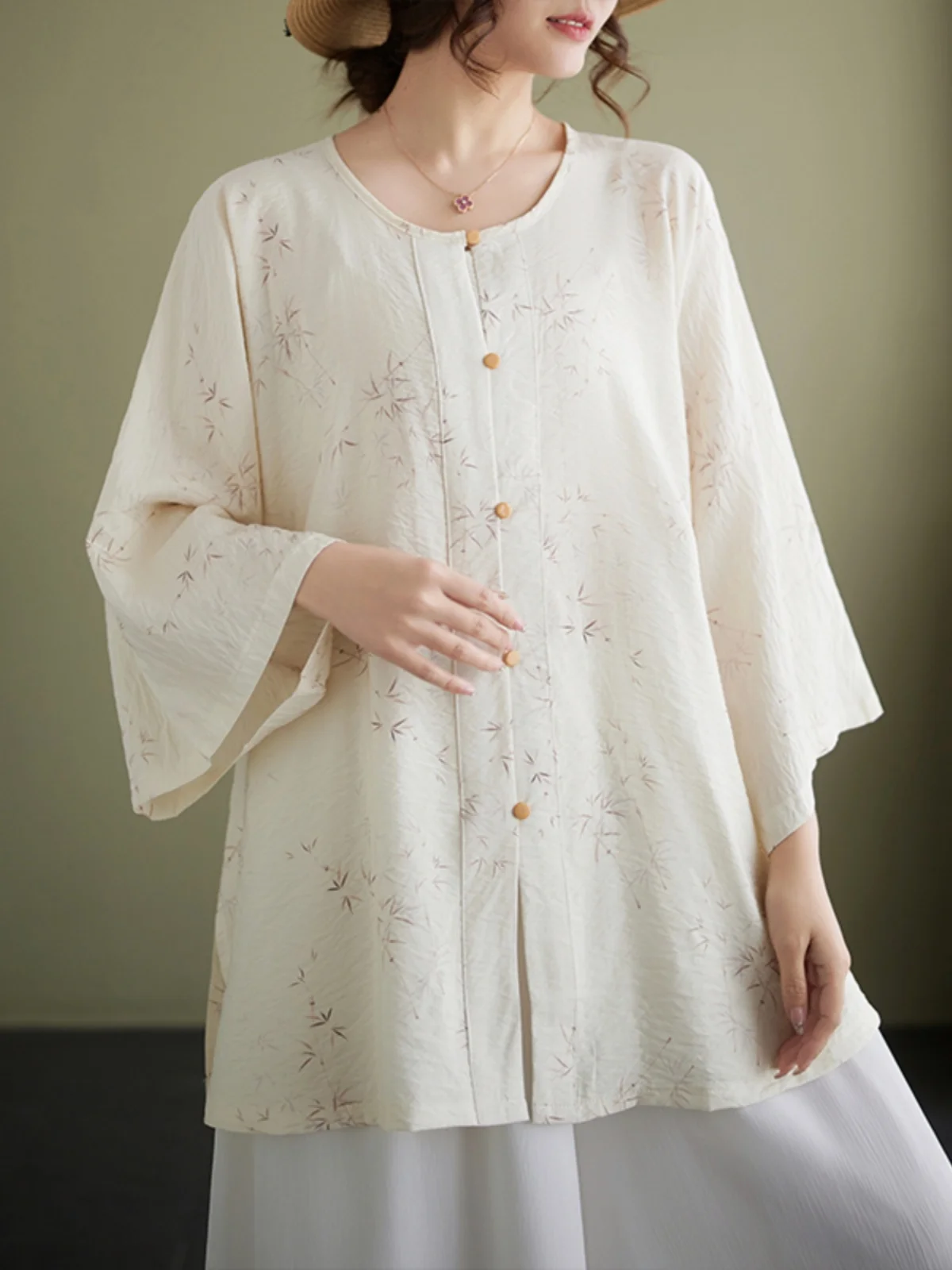 Novo chinês sle floral impressão proteção solar irt feminino solto retro dinas ming hanfu leve aberto cardigan topo