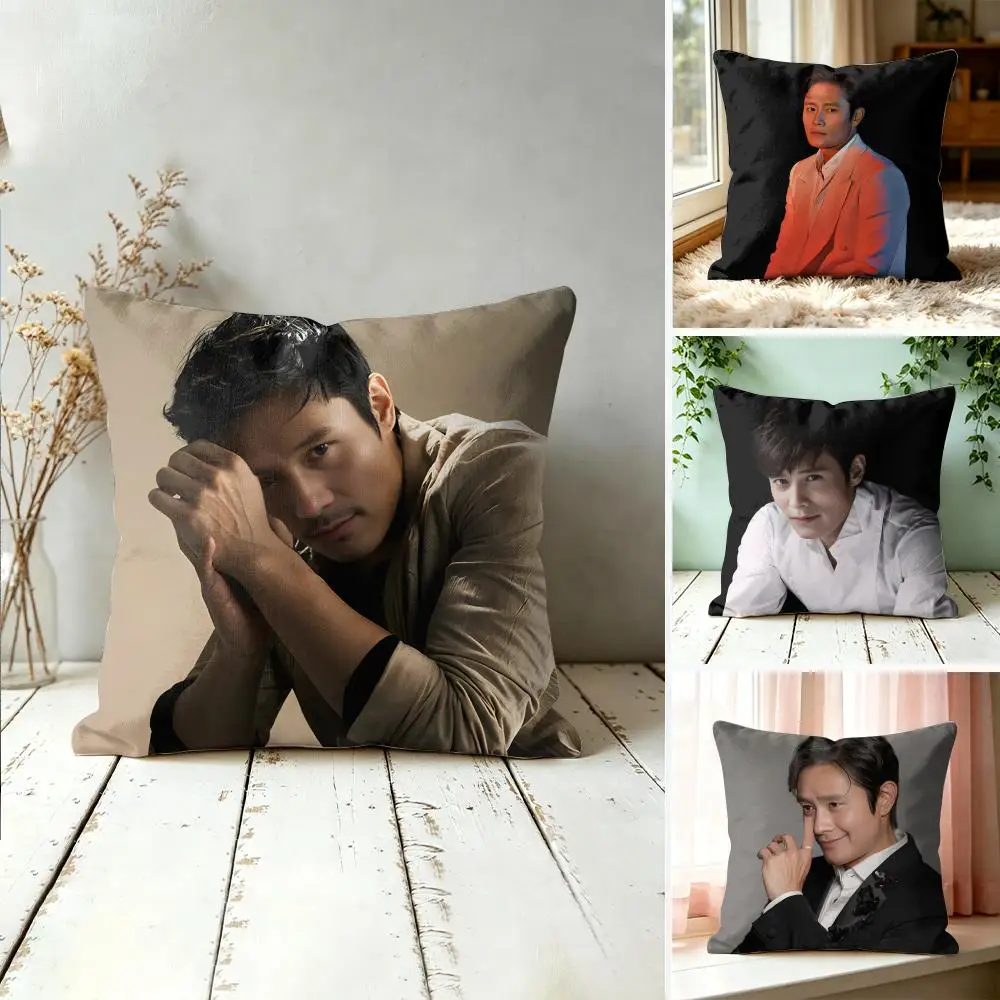 L-Lee B-Byung-hun Cushion Cover Square Pillow Bedroom Sofa Leisure Comfort Living Room Home Decoration 40X40