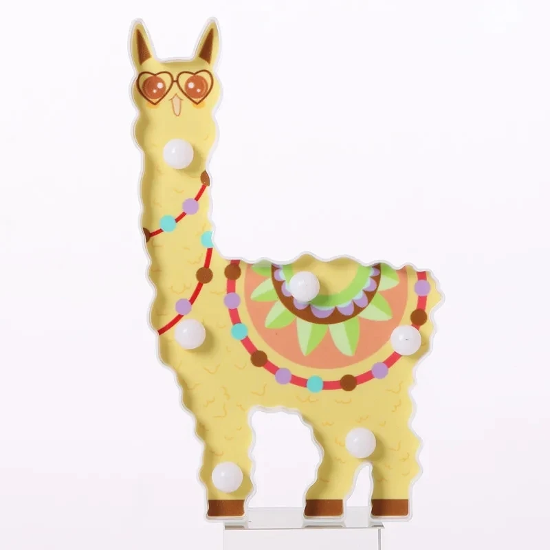 Alpaca Shape Party Decoration 3D Lamp LED Night Light For Home Decor Bedroom Table LED Light Kids Birthday Baby Shower Light