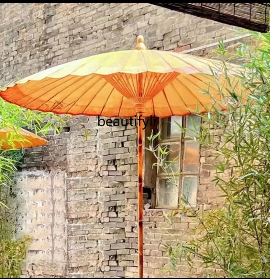 Outdoor Waterproof Leisure Beach Umbrella Chinese Garden Sunshade Props