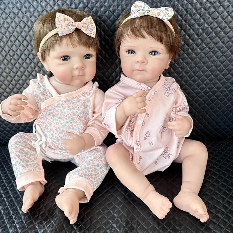 48cm 19INCH Reborn Bettie Newborn Baby Doll Girls Full Vinyl Real Looking Baby Dolls with 3D Painting Skin muñecas para niñas