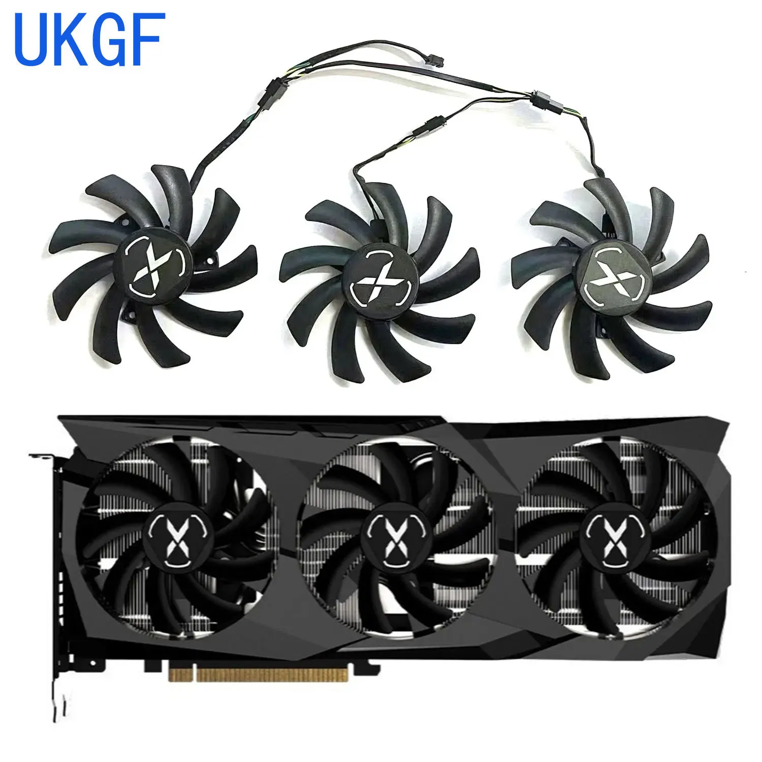 

85MM T129215SU 4-pin XFX RX 6700XT GPU fans for XFX Speeder SWFT 309 Radeon RX 6700 XT 12GO graphics fans