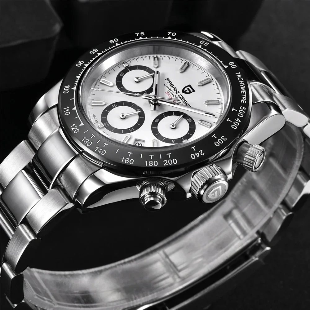 PAGANI DESIGN PD1644 Men's Quartz Automatic Date Sport 100m Chronograph thumbnail 4
