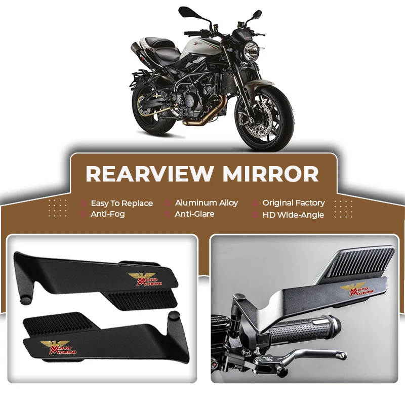 

Riding Glare Reduction Motorcycle Wind Wing Alloy Rearview Mirror For Moto Morini SEIEMMEZZO SCR STR XCape 650X Corsaro zz zt