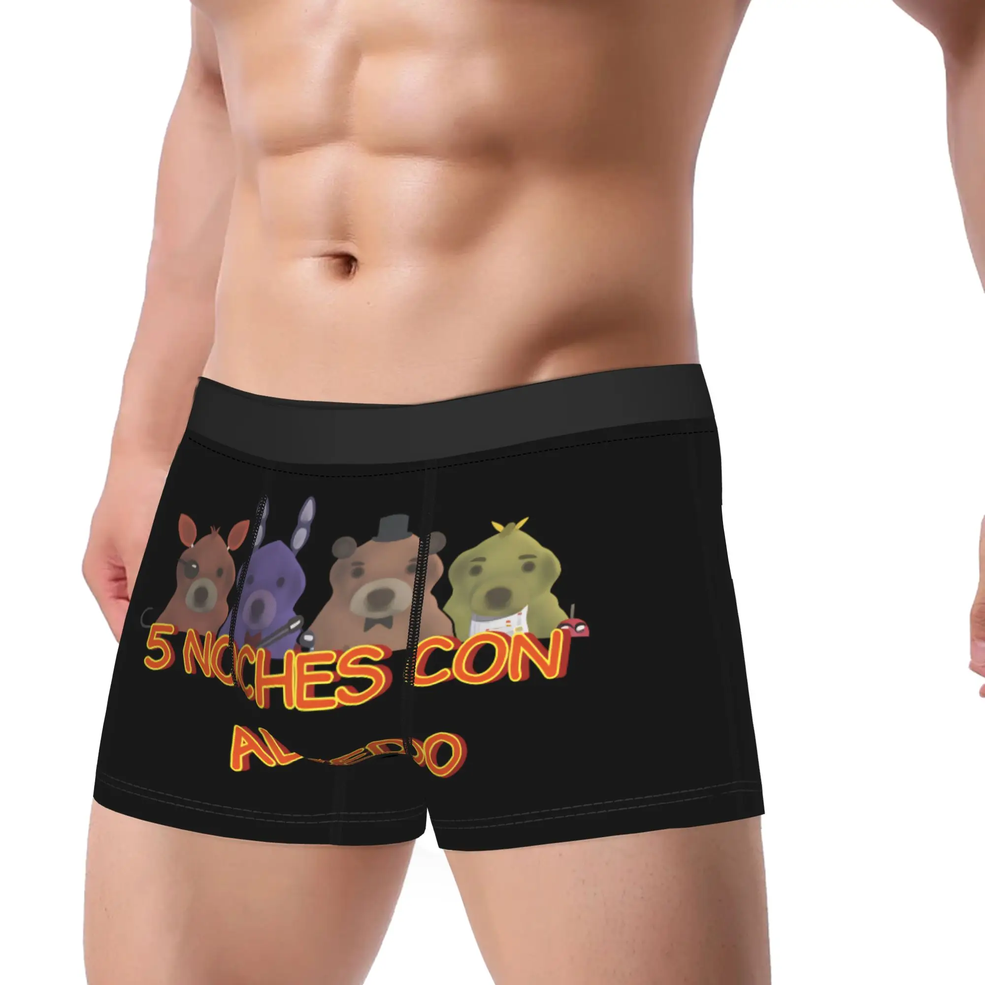 FNAF At Freddys Underwear  Men Underpants Custom DIY Comfortable Trunk Hot Sale Boxer Brief Plus Size