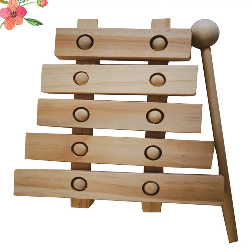 프리미엄 원목 DIY 페인팅 교육용 공예품 어린이 두뇌 조정 발달을 위한 나무 두드림 실로폰