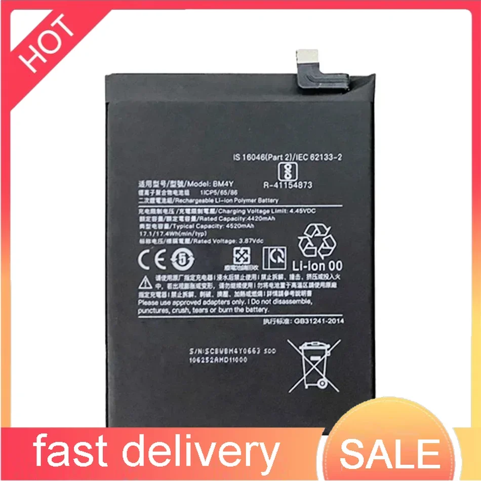 4520mAh BM4Y Battery For Xiaomi Poco F3 for Redmi K40 Pro Batteries Bateria + Tools