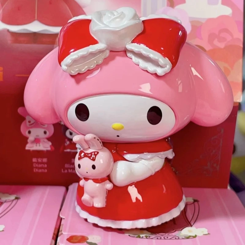 In Voorraad Sanrio Anime Figuur Mijn Melodie Kullomi Schattige Pop Roos En Earl Serie Blind Box Model Speelgoed Desktop Collectie Cadeau