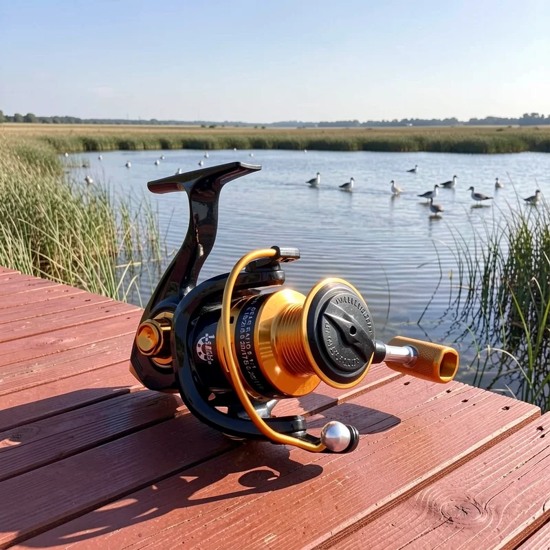 Fishing Rod Boat - Metalowa szpula spinningowa, przełożenie 7.0:1, mocna