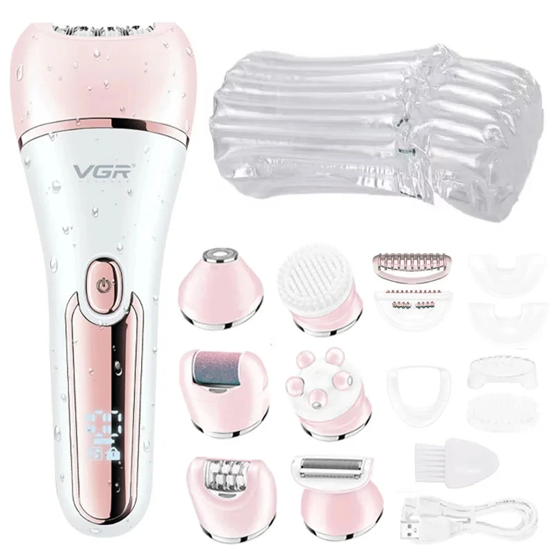 Originele VGR Elektrische Vrouwen Epilator Vrouwelijke Scheerapparaat Been Lichaam Ontharing Lip Kin Ontharingscrème Dame Bikini Trimmer Gezichtshaar Re
