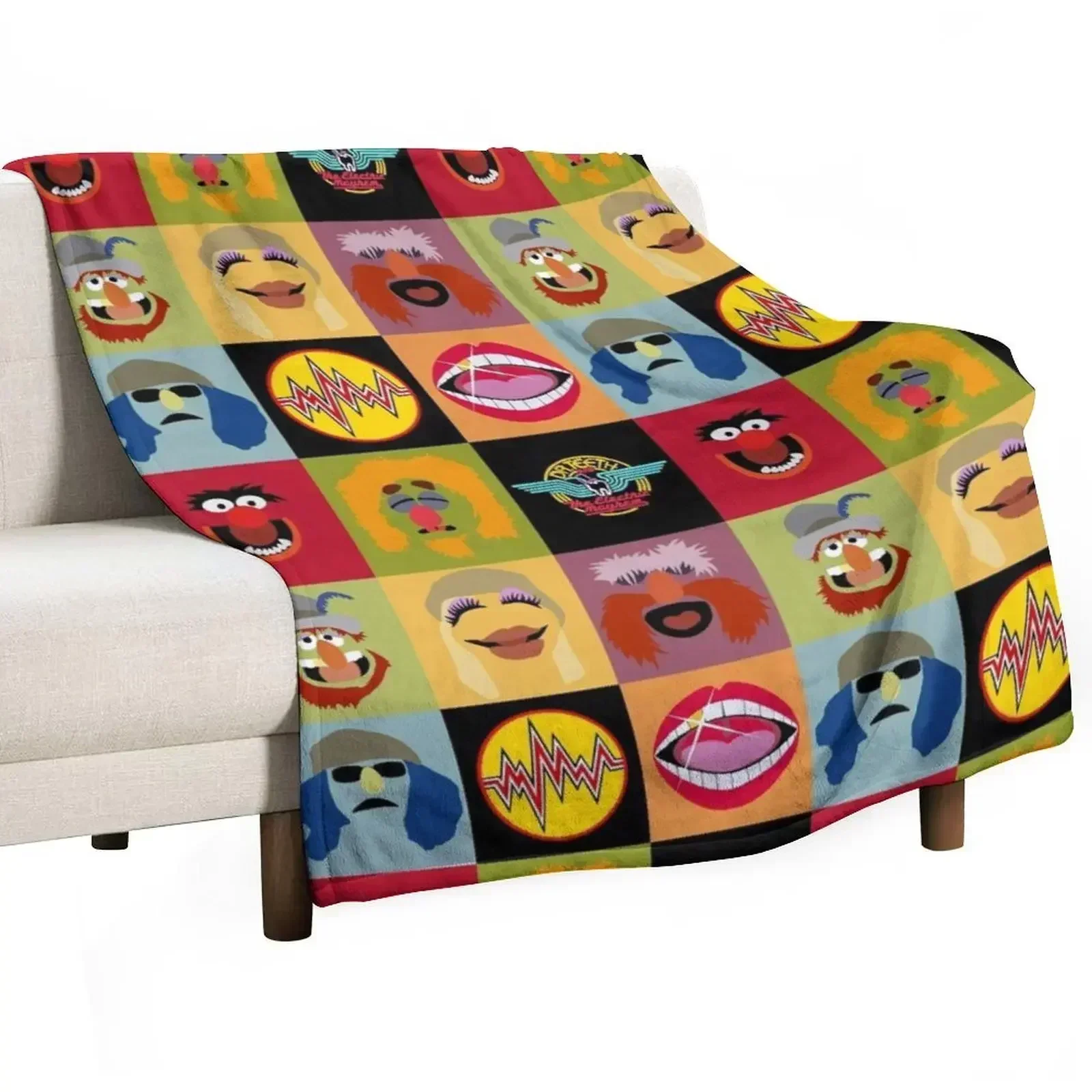 Dr. Teeth and the Electric Mayhem ft Lips Throw Blanket Camping Luxury Throw Luxury Thicken Blankets