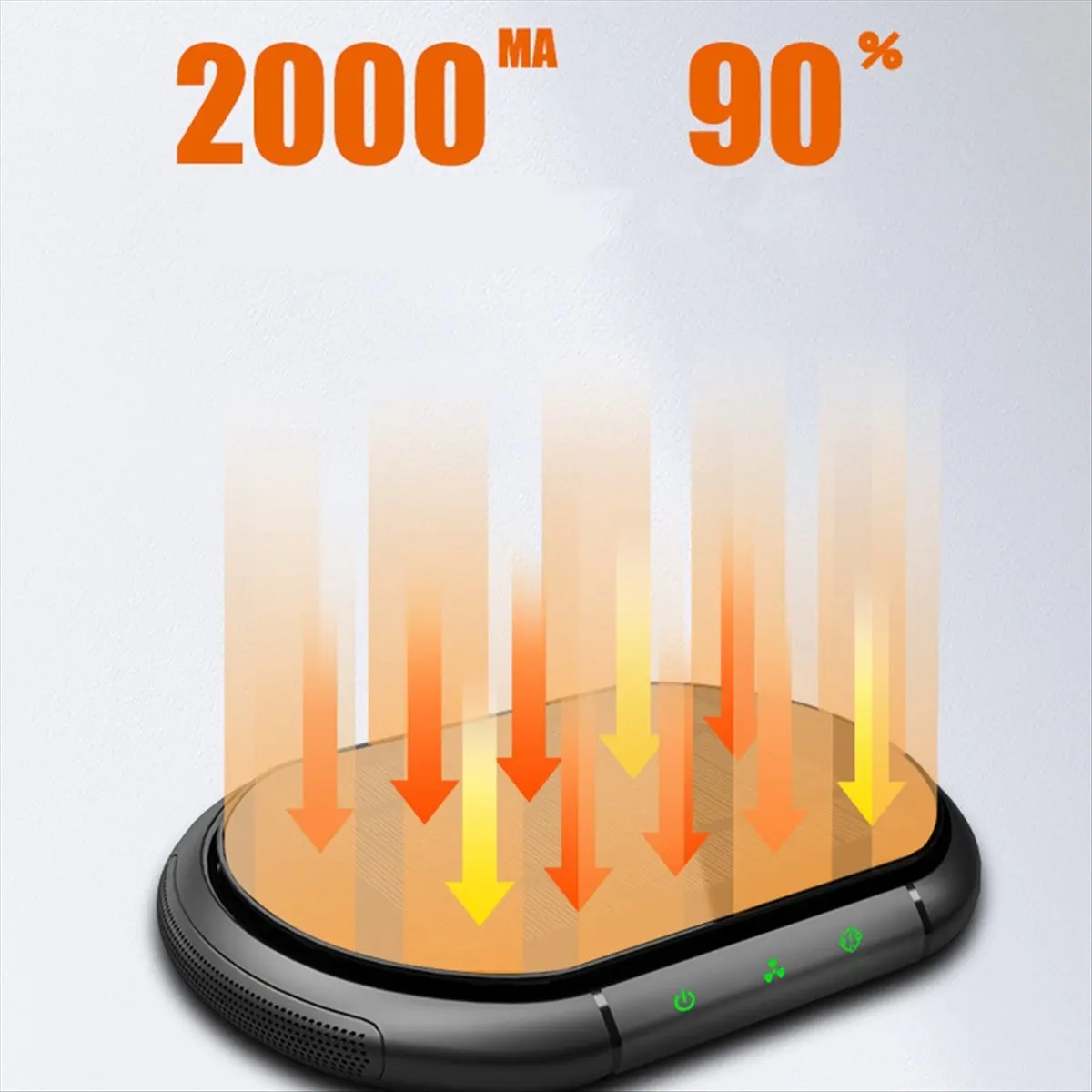 Special Offer-USB Solar Car Air Freshener Negative Generator Three-Layer Filter for Car Interior Use Car Supplies Blue