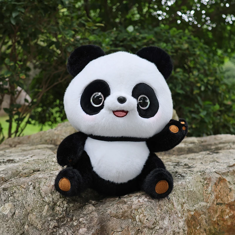 Panda de la vida Real de 25CM de alto, juguete de peluche Extra Suave, Panda gigante, juguetes de animales de peluche, muñecas, regalos para niños y adultos