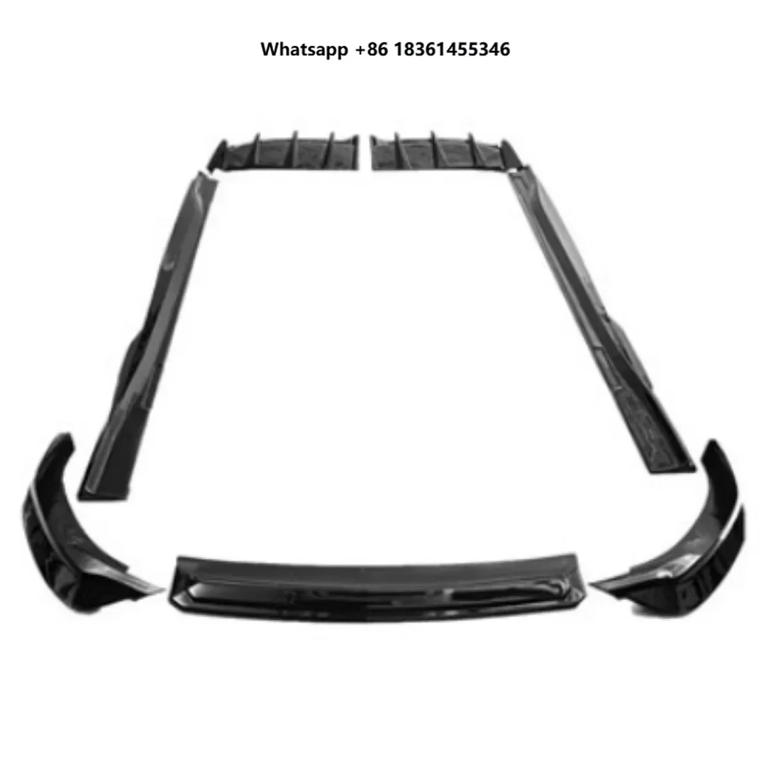 For Mustang Mach-E modified Wide-body kit Auto Accessories ABS Material Gloss Black Front Rear Lip Side Skirt