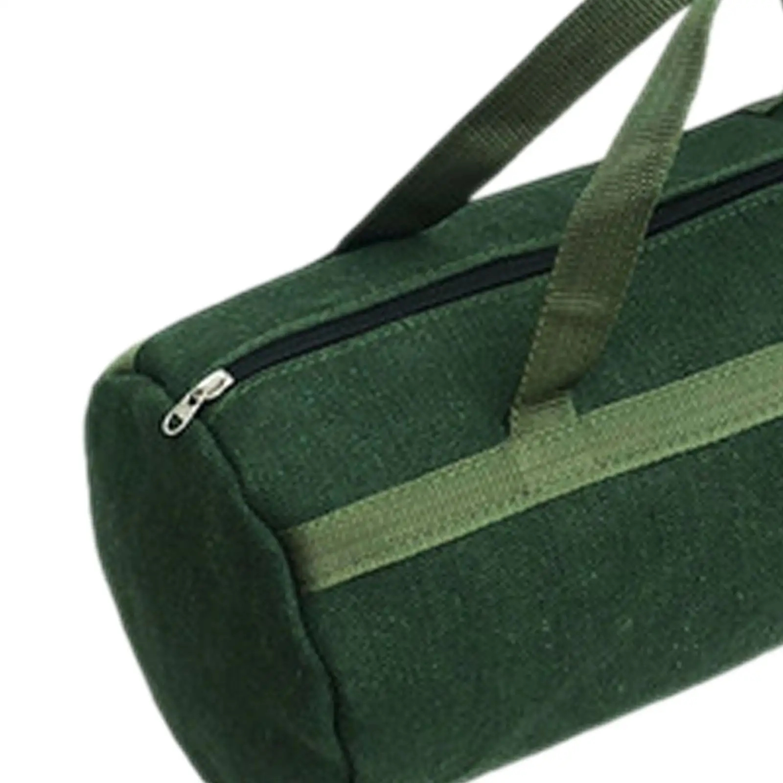 Canvas Utility Tote Tool Organizer, boca larga, fechamento de zíper suave, versátil para manutenção do veículo, verde resistente