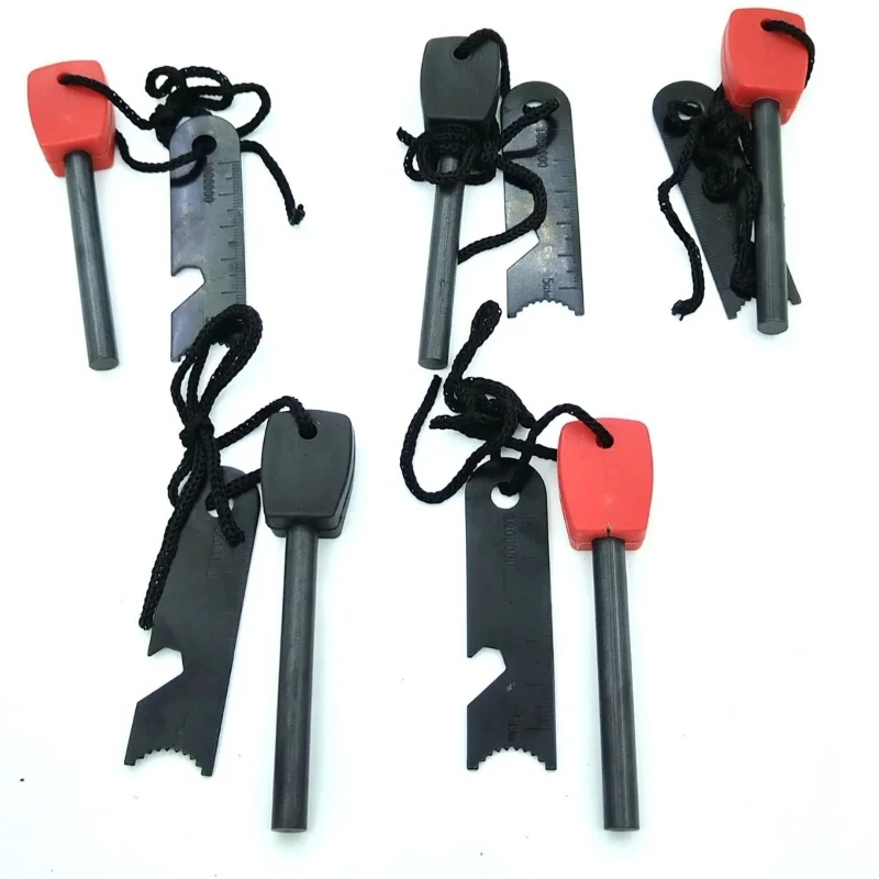 Varilla grande de barra de magnesio de pedernal sólido: nuevo arrancador de fuego al aire libre para acampar, senderismo y equipo de supervivencia de emergencia, más abridor de botellas