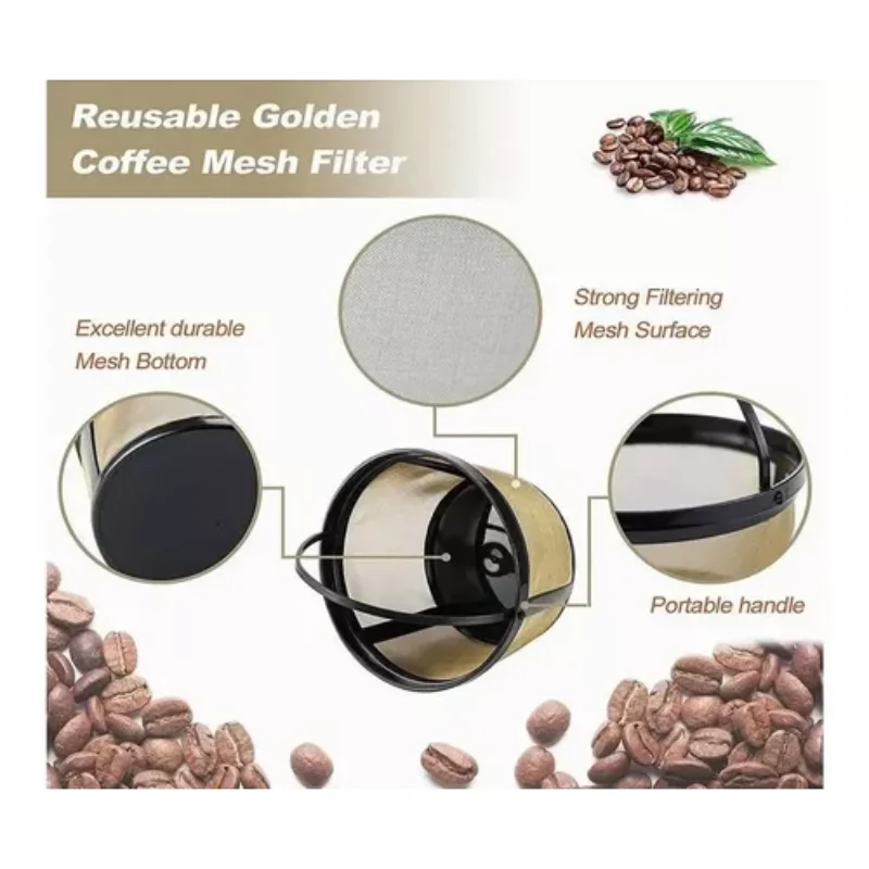 Reusable Coffee Machine Filter Baskets Spare Parts - 10-12 Cups