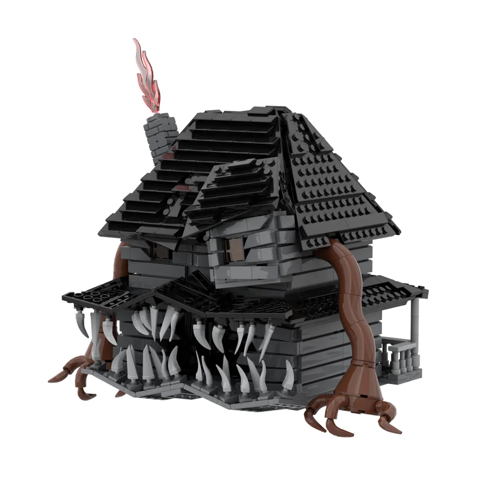 Gobricks MOC Monster House Building Blocks Model Horror Haunted Hous Architecture Creativity Bricks DIY Assemble Toys Kids Gifts