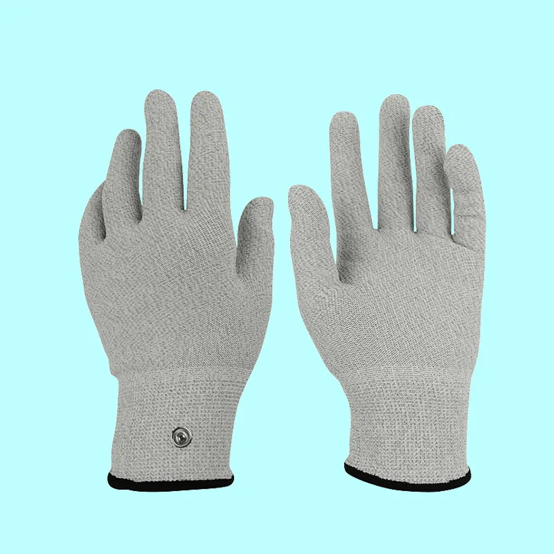 50Pair Silver Fiber Conductive Therapy Gloves Beauty Massage Gloves For TENS EMS Electrical Stimulation Machine