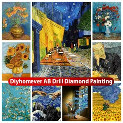 Vincent Van Gogh AB Diamond Painting Embroidery Cafe Terrace Starry Night Art Cross Stitch Mosaic Handicraft Craft Home Decor