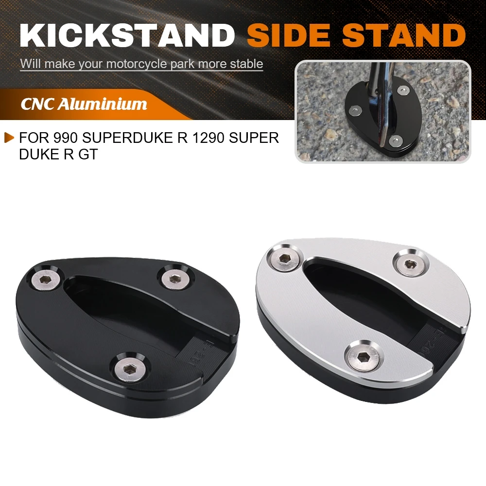 

Motorcycle Accessories Kickstand Foot Side Stand Extension Pad Support Plate Enlarge For 990 Superduke R 1290 Super Duke R GT