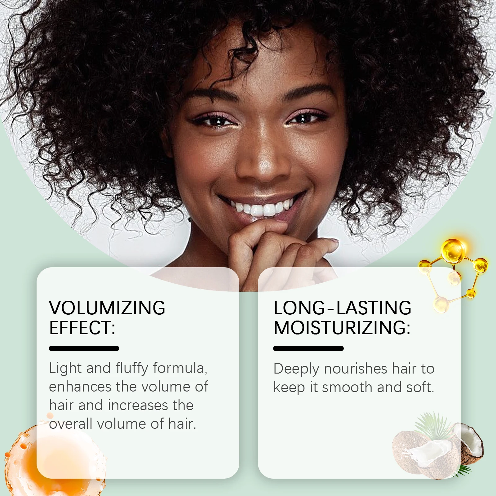 رذاذ مرطب للعناية بالشعر بزيت جوز الهند يعزز مرونة الشعر ويحسن التجفيف ويغذي وإصلاح فروة الرأس وبلسم ترك