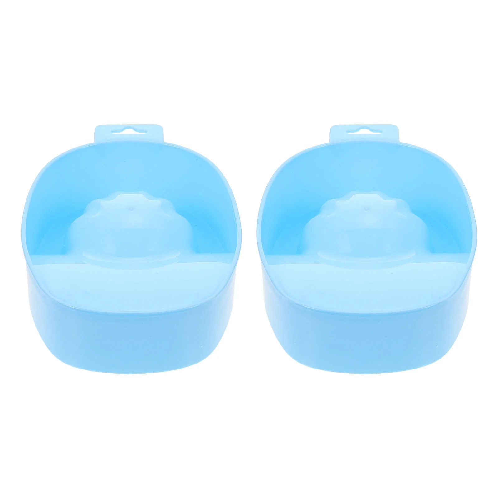 2 Pcs Nail Soaking Bowl Manicure Tools Pigment Removing Plastic Spa Color Polish Remover Tray