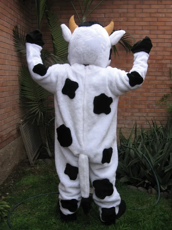 Costume de mascotte de dessin animé en peluche pour adultes, codeur en mousse, M, laitier, vache, paupières, Noël, robe d'Halloween, nouveau, offre spéciale