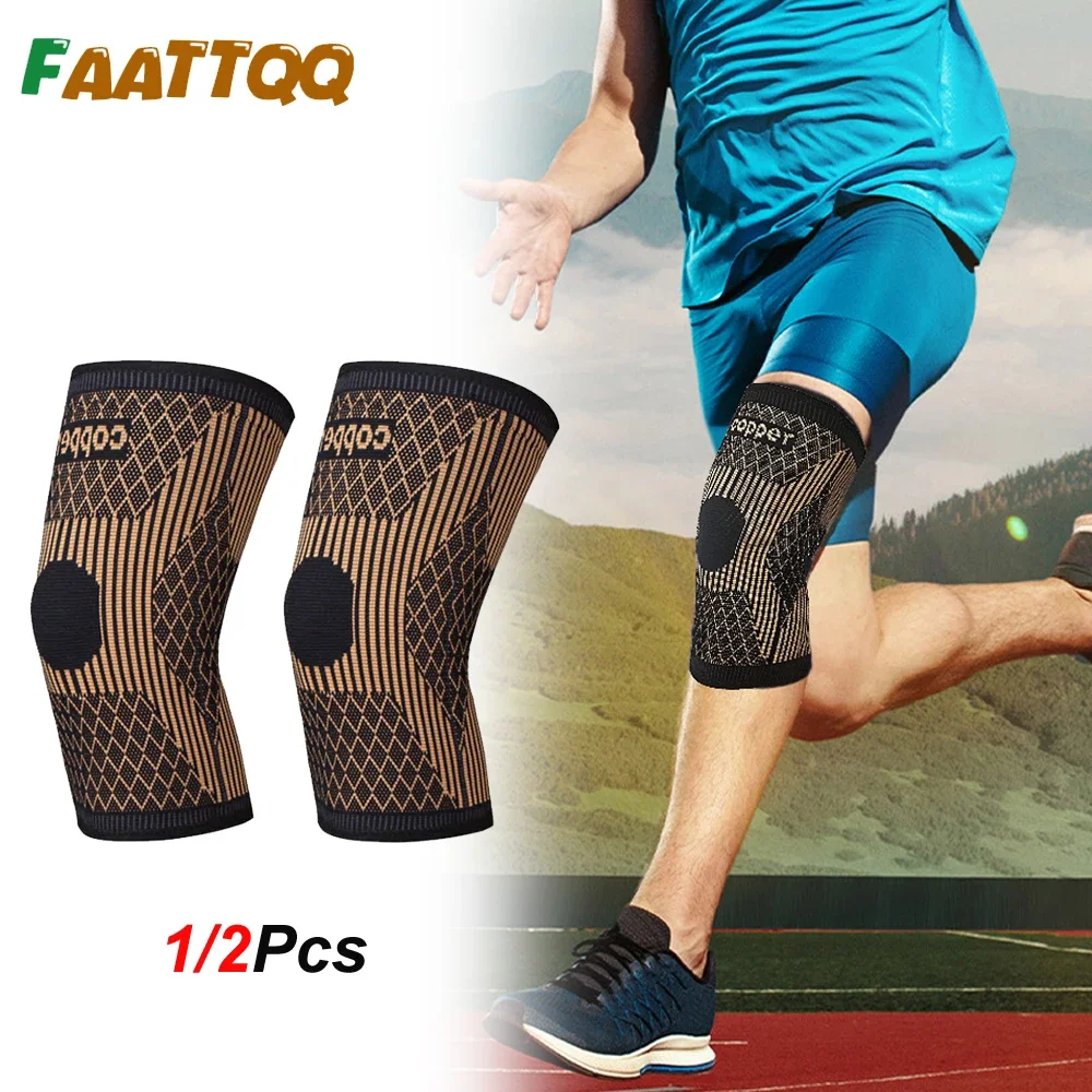 

1Pcs Copper Knee Brace for Women Men,Copper Knee Compression Sleeve for Knee-Pain, Arthritis, ACL, Knee Support for Sports