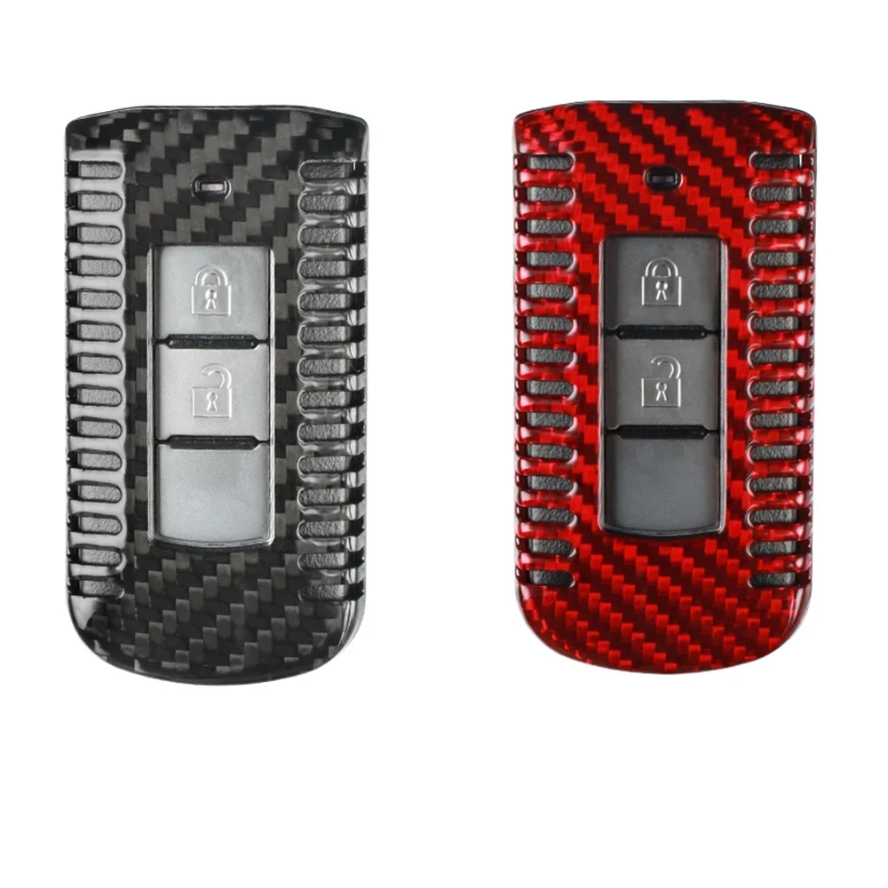 

Car Remote Key Case Shell For Mitsubishi Outlander Sport Eclipse Carbon Fiber