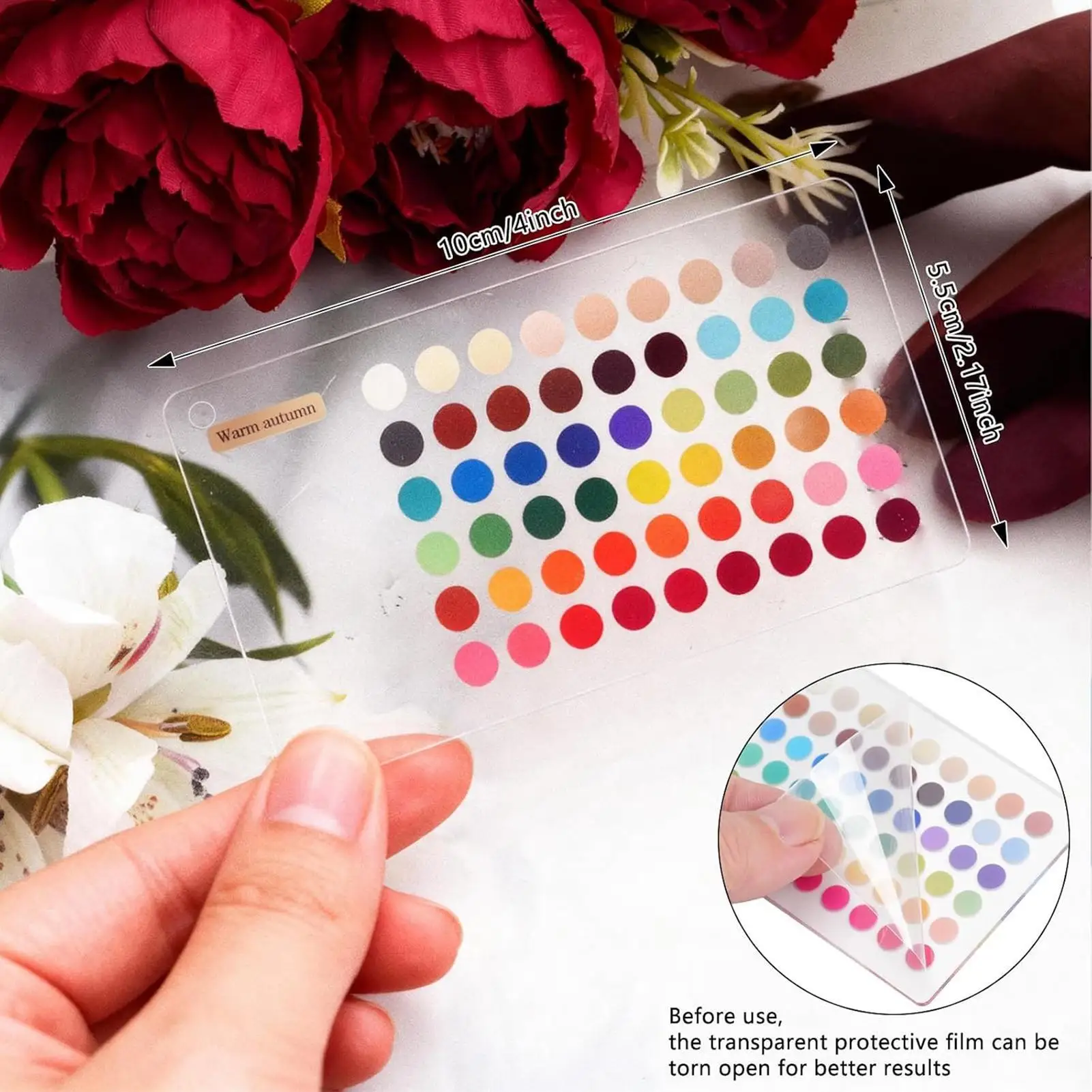 6Pcs Soft Autumn Color Analysis Cards, Women Portable Seasonal Palette Matching Tool for Wardrobe, Makeup & Home Decor
