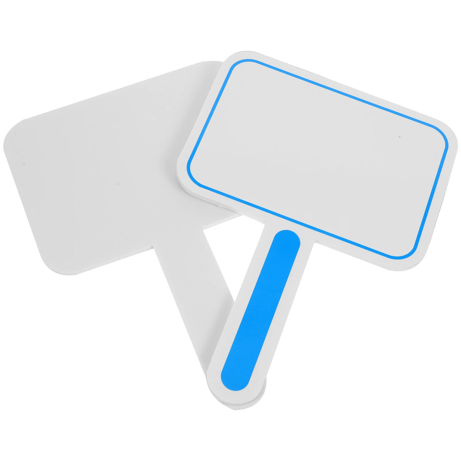 

2pcs Blank Scoreboard Handheld Whiteboard Paddles Dry Erase Boards Small Size Judges Competition Voting Writing Wiping Reusable