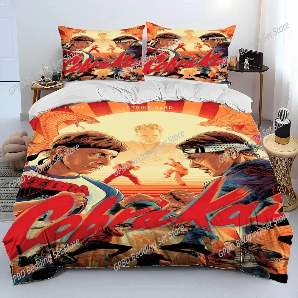 3D Cobra Kai Amanda TV Karate Comforter Bedding Set,Duvet Cover Bed Set Quilt Cover Pillowcase,King Queen Size Bedding Set kids