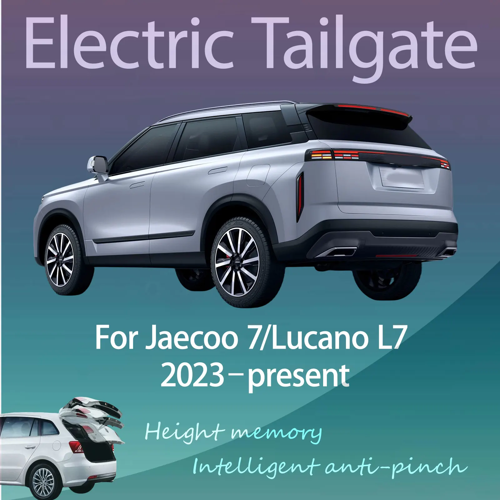 For Jaecoo 7/Lucano L7 2023–present Electric Modified Tailgate Intelligent Height Automatic Lifting Key-Controlled