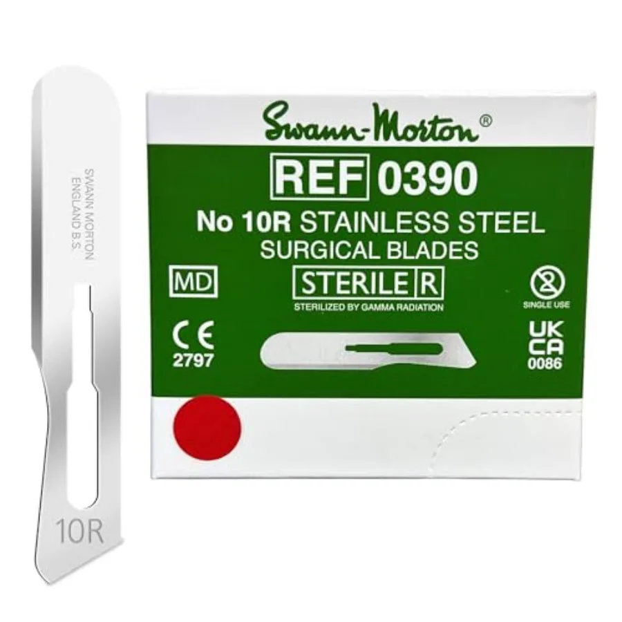 

Swann Morton Scalpel Blade #10R - Sterile Dermaplane Blade for Face Dermaplaning for Women and Men Stainless Steel Beauty Tools