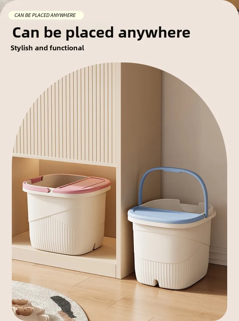 

Thiened Portable Fooath Buet with Lid for Students Massage Cartoon Foot Soaking Tub for Autumn Winter Small Leg Crossing