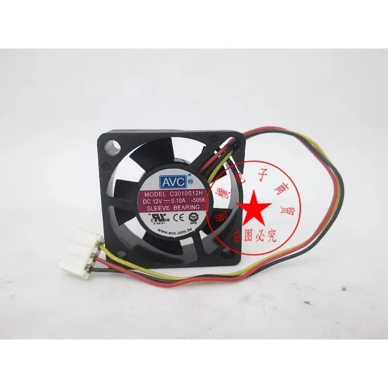 

Вентилятор охлаждения сервера AVC C3010S12H DC 12V 0.10A 30x30x10 мм, 3-проводной