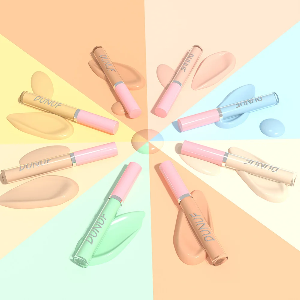 รองพื้นชนิดน้ําคอนซีลเลอร์ 8 สีเพื่อขจัดรอยคล้ํา คอนซีลเลอร์รอบดวงตาพร้อมเอฟเฟกต์กันน้ําติดทนนาน