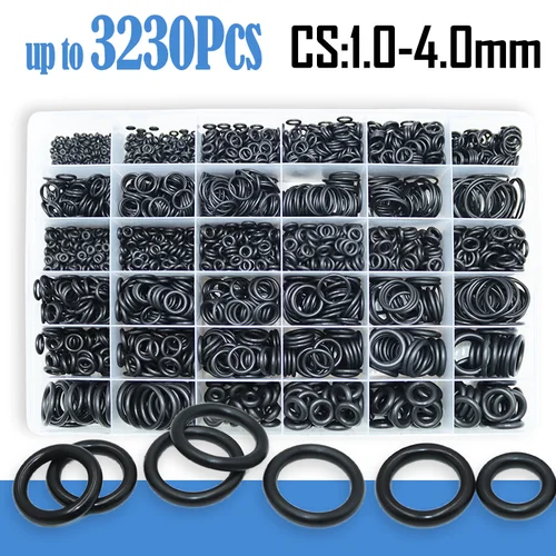 Imagen 1 del producto Arandela de sellado NBR, junta de plomería, espesor 1/1, 5/2,0/2,4/3,1/4,0, espaciador de caucho de nitrilo butadieno, Kit de oring resistente al aceite