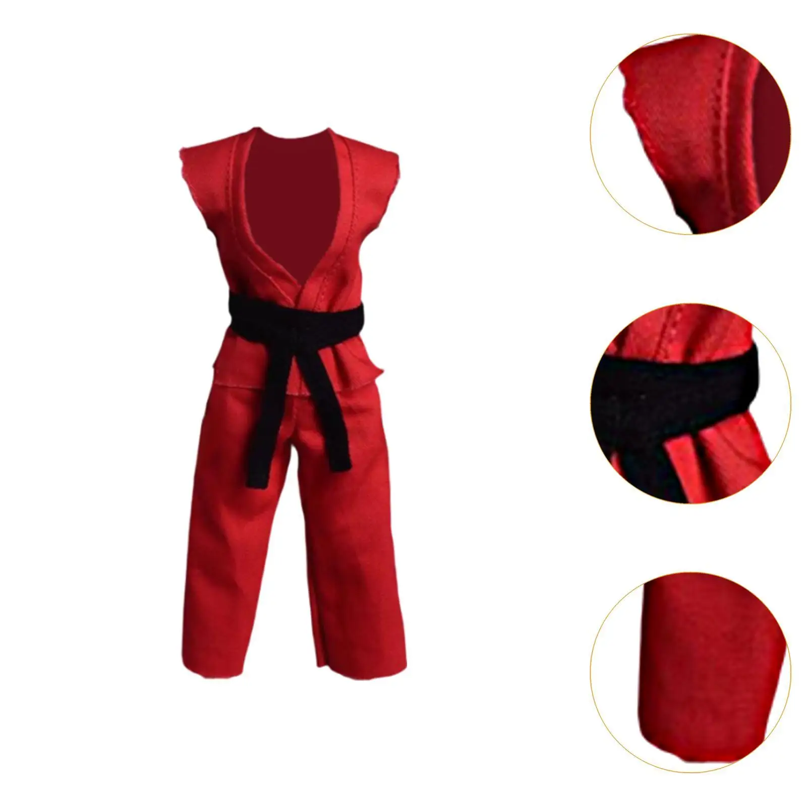 ชุดกิโมโนสำหรับตุ๊กตาแอคชั่นฟิกเกอร์ขนาด 1/12  งานแฮนด์เมด อุปกรณ์เสริม DIY ชุดแต่งตัวตุ๊กตาจิ๋ว  ชุดยูโดสำหรับตุ๊กตาขนาด 6 นิ้ว