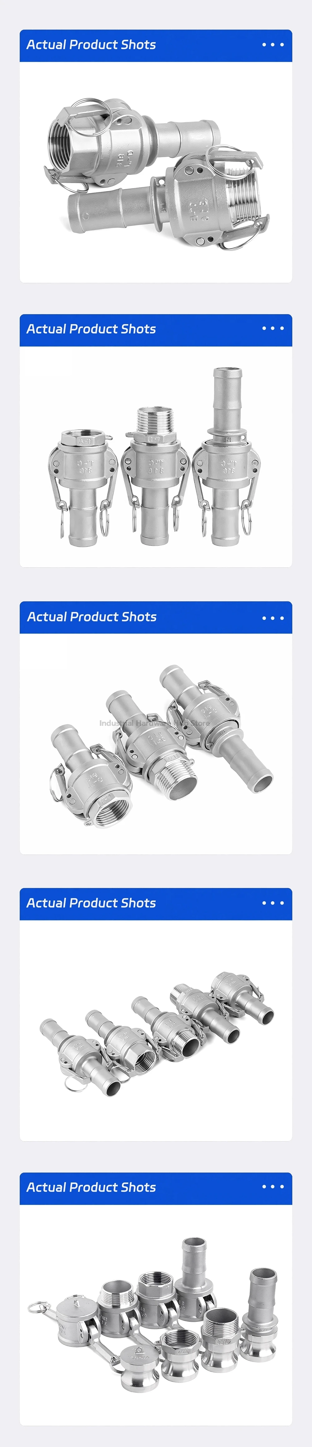 Camlock-Schnellkupplungs-Sortiment aus Edelstahl 304, Typ A-F DP DC männlich weiblich, 1/2"-2" BSP, Schnellkupplung für Schlauchpumpen – Detail 14