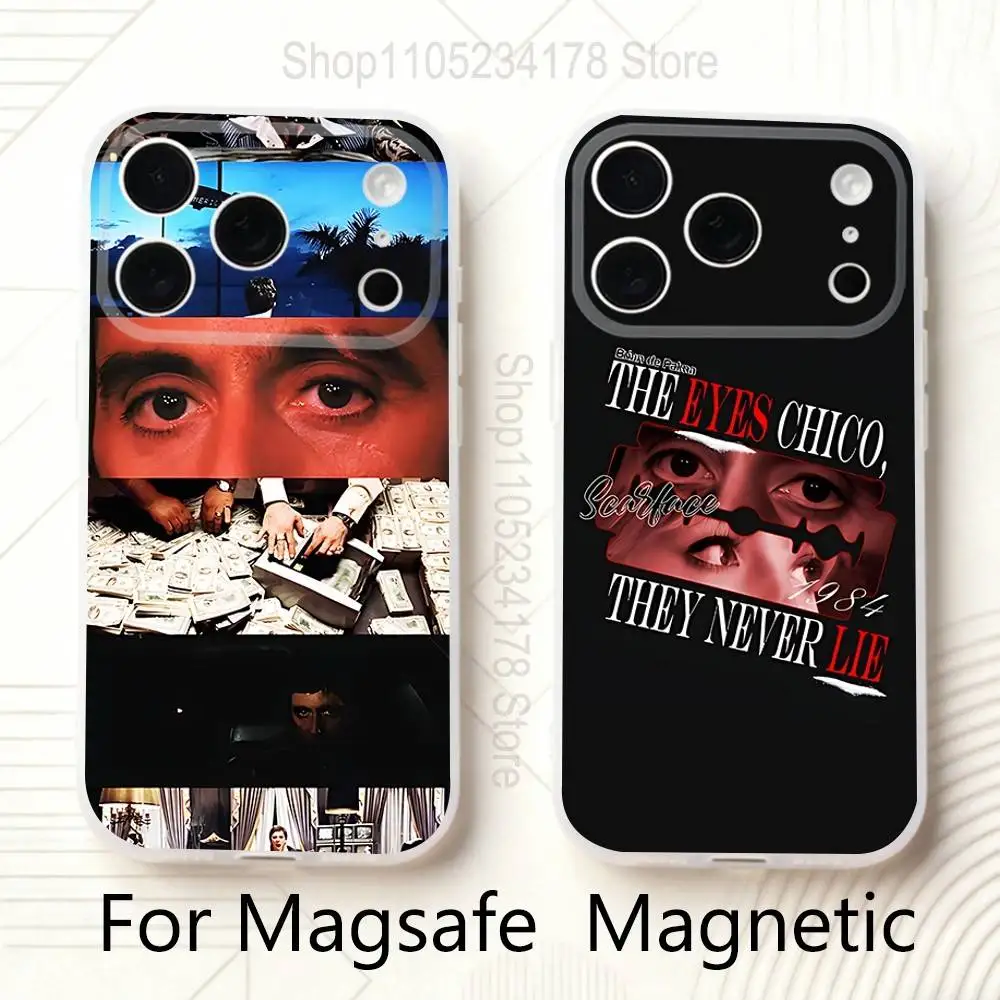 

Scarfaces The World Is Yours For iPhone 11,12,13,14,15,17,16,Pro,Plus,E,Max,Air,Mini Clear Magnetic Frosted Cover