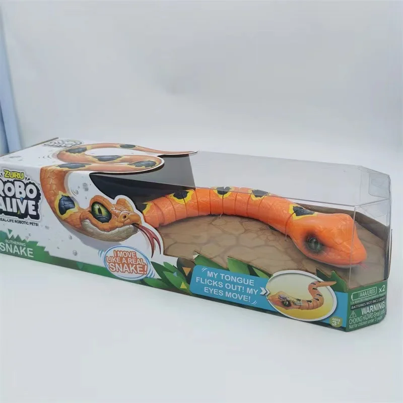 Robo Alive Slithering Crawl Snake Lurking Lizard Dinosaur Battery Powered Robotic Spoof Toys for Boys Gift