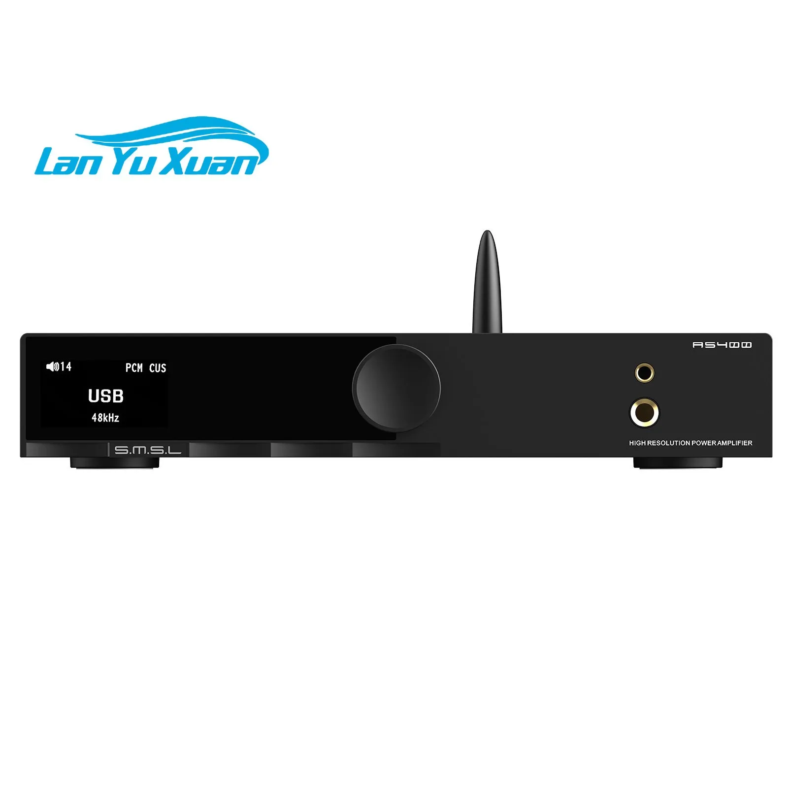 2026 SMSL AS400 Power Amplifier 165Wx2 High Power HiFi Audio Decoder Built-in Low Noise MM Vinyl Mic Amplifier