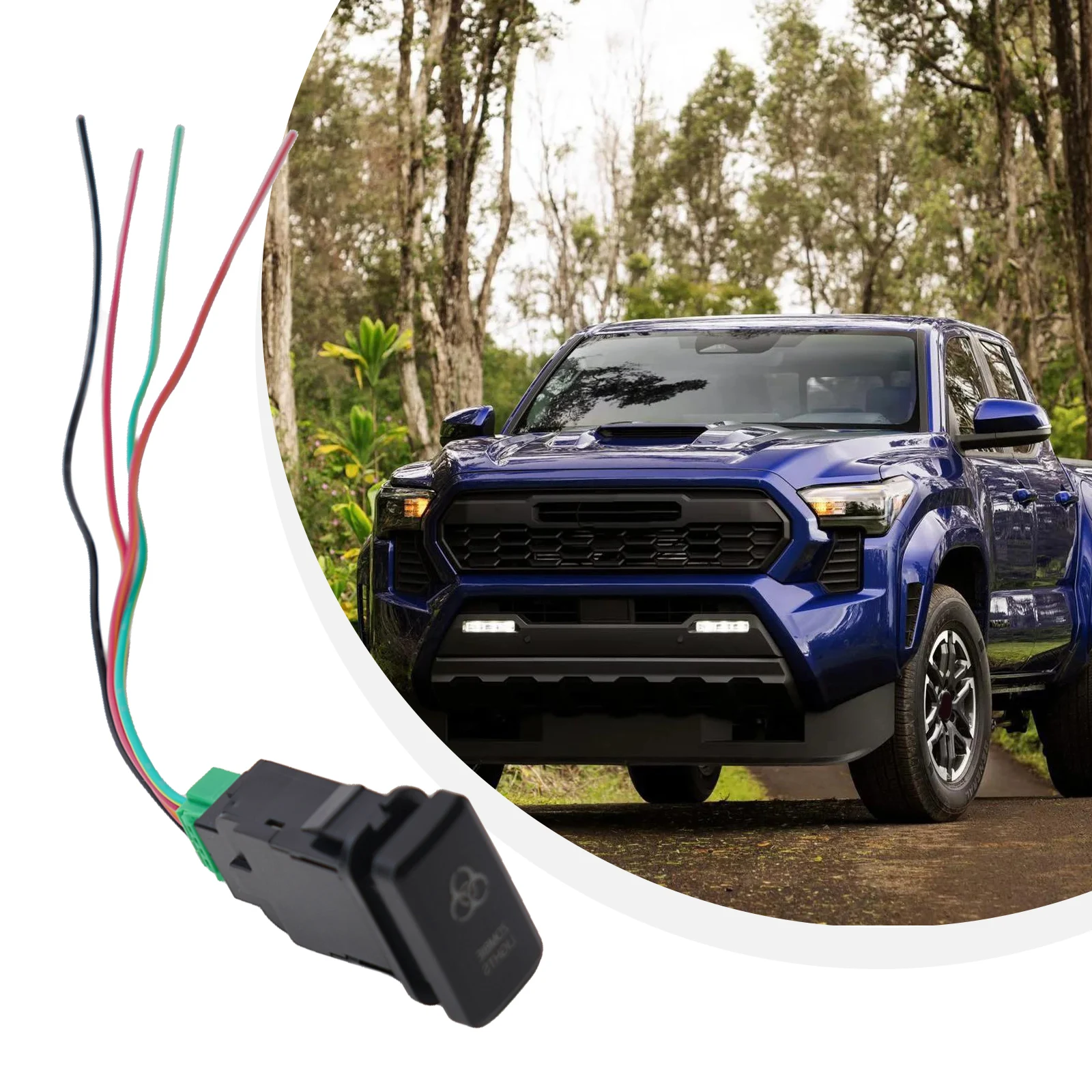 Bilah lampu LED mobil sakelar tekan On-Off untuk Toyota untuk Toyota-untuk tacoma-fj Cruiser-untuk Highlander-tombol sakelar lampu sinyal