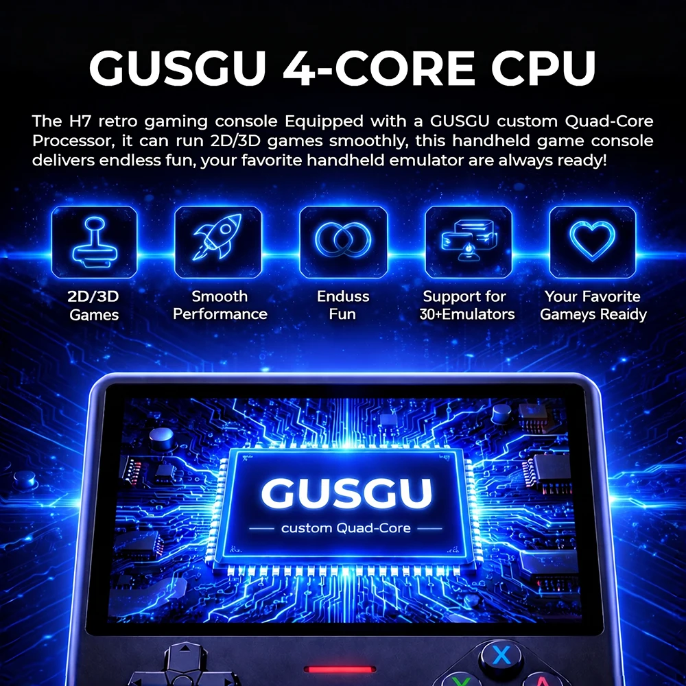 레노버 SUNYAO G02 레트로 휴대용 게임 콘솔 리눅스 시스템 4.5인치 IPS 화면 비디오 플레이어 64GB 휴대용 게임기 썸네일 2