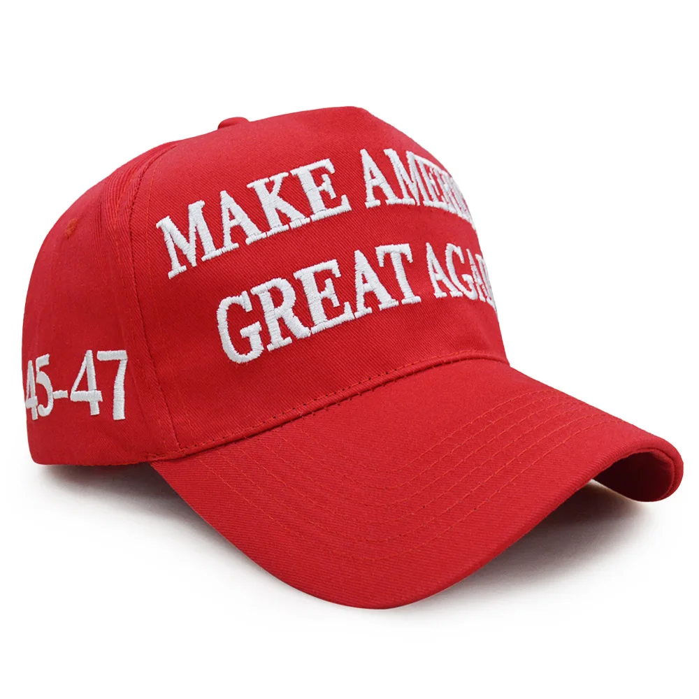 2024 MAGA Donald Trump Hat 45-47 MAKE AMERICA GREAT AGAIN Slogan Adjustable Embroidered American USA Flag Baseball Cap