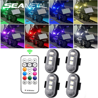 SEAMETAL Wireless Light Aircraft Airplane Helicopter Warning Lights RGB Led Aircraft Strobe Lights Car Motorcycle LED Lights