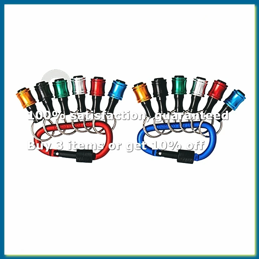 Bit Holder Keychain,2 Sets Of 6PCS 1/4 Drill Bit Holder, Easy Release and Quick Change Bit Holder,Screwdriver Bit Holder-A62I