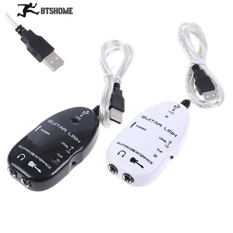 1PC Stereo Headphone output Guitar Cable Audio USB Link Interface Adapter For MAC/PC Guitarra Players Gift